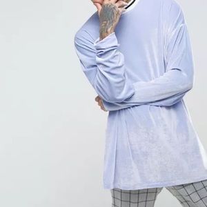 ASOS Super Oversized Super Longline Long Sleeve T-Shirt In Pastel Velour